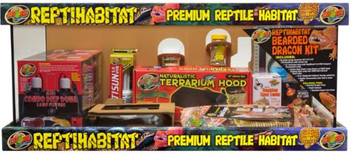 Zoo Med Laboratories ReptiHabitat Bearded Dragon Tank and Starter Kit - 20 Gallon  