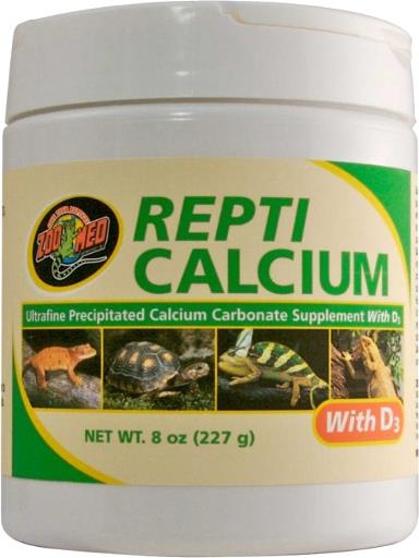 Zoo Med Laboratories Repti Calcium with Vitamin D3 Ultrafine Reptile Supplement - 8 Oz  