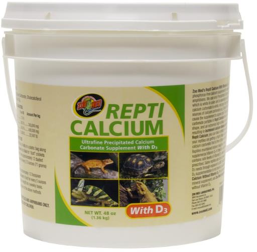 Zoo Med Laboratories Repti Calcium with Vitamin D3 Ultrafine Reptile Supplement - 48 Oz  