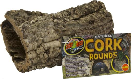 Zoo Med Laboratories Natural Round Tree Bark Cork Aquarium and Terrarium Decor - Large  