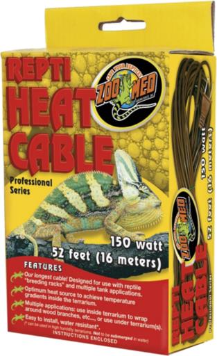 Zoo Med Laboratories ReptiHeat Reptile or Terrarium Cable - 150WT - 52 Feet  