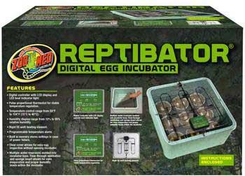 Zoo Med Laboratories ReptiBater Digital Egg Incubator - 55 Watt - L:18" X W:18" X H:9.5" Inches  