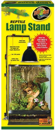 Zoo Med Laboratories Reptile Adjustable Height Lamp Stand - Large - 20-100 Gallons - 15" X 38" Inches  