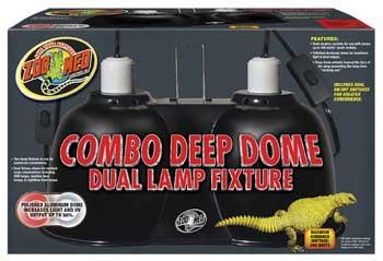 Zoo Med Laboratories Combo Deep Dome Reptile Basking Lamp Fixture - Large  