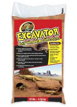 Zoo Med Laboratories Excavator Clay Burrowing Reptile Substrate - Brown - 10 Lbs  