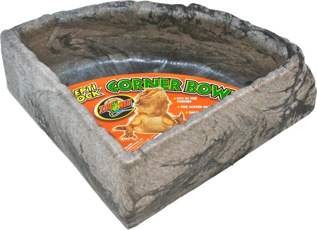 Zoo Med Laboratories Repti Rock Corner Reptile Water Bowl - Small  