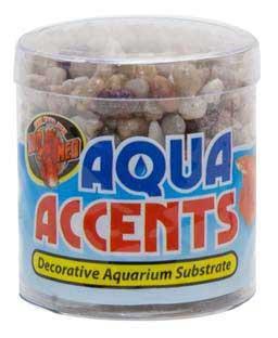 Zoo Med Laboratories Aqua Accents Light River Pebbles Salt and Freshwater Decorative Aquarium Substrate - .5 Lbs  