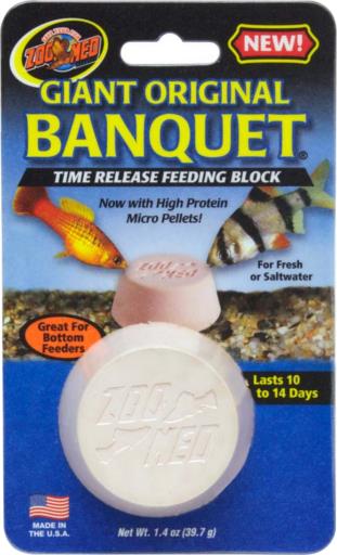 Zoo Med Laboratories Banquet Block Time-Release Saltwater or Freshwater Fish Food - Giant  