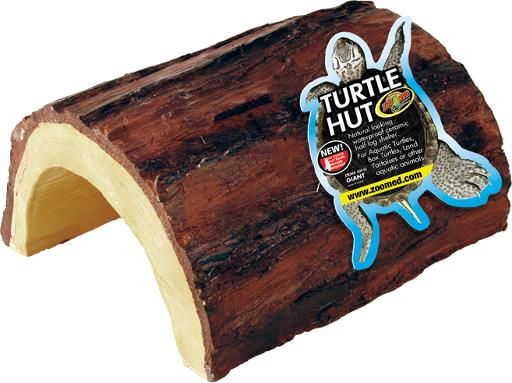 Zoo Med Laboratories Ceramic Turtle Hut Half Tree Bark - Giant  