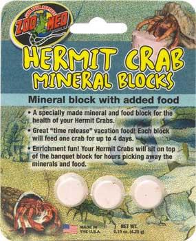 Zoo Med Laboratories Mineral Blocks Hermit Crab Food Supplements  