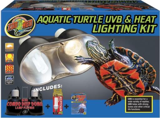 Zoo Med Laboratories Aquatic Turtle or Reptile UVB and Heat Lighting Kit  