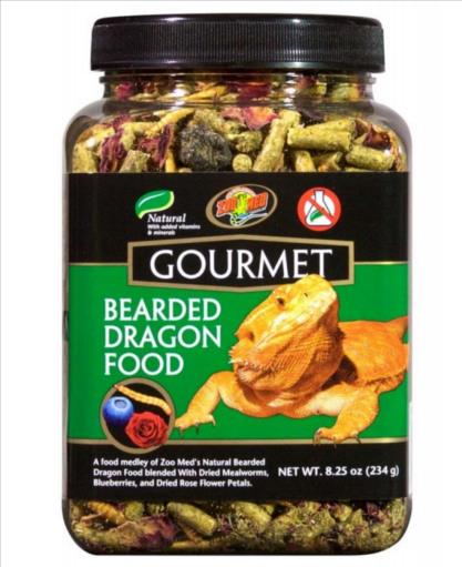 Zoo Med Laboratories Gourmet Bearded Dragon Dry Food - 8.25 Oz  