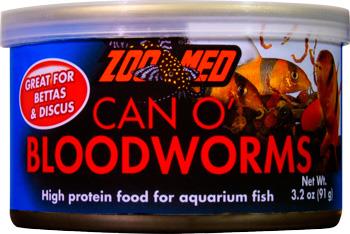 Zoo Med Laboratories Can O' Bloodworms Freeze-Dried Fish Food - 3.2 Oz  