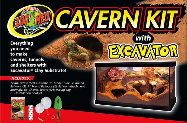 Zoo Med Laboratories Reptile Cavern Kit Excavator with Clay Substrate - 12 Lbs  