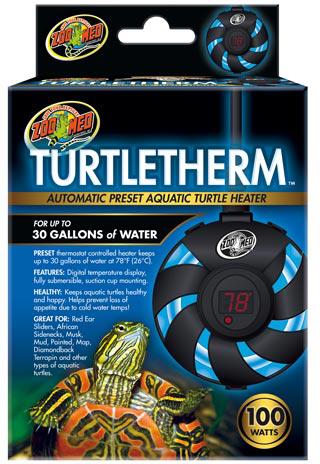 Zoo Med Laboratories TurtleTherm Automatic Preset Digital Aquatic Turtle Heater - 100 Watt  