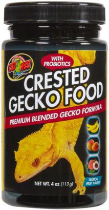 Zoo Med Laboratories Premium Blended Tropical Fruit Flavor Crested Gecko Dry Food - 4 Oz  