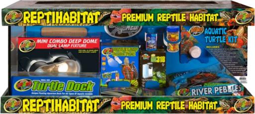 Zoo Med Laboratories ReptiHabitat Turtle Tank and Starter Kit - 20 Gallon  