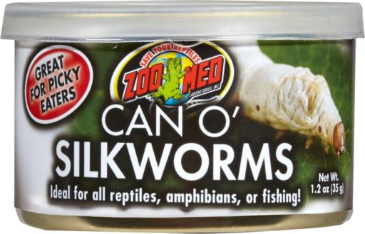 Zoo Med Laboratories Can O' Silkworms Outdoor Fishing or Reptile Food - 1.2 Oz  