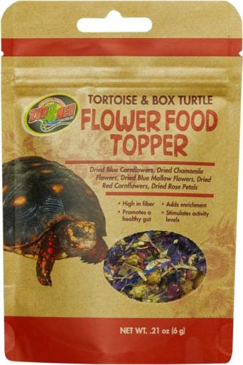 Zoo Med Laboratories Flower Blend Freeze-Dried Tortoise and Box Turtle Food Topper - .21 Oz  