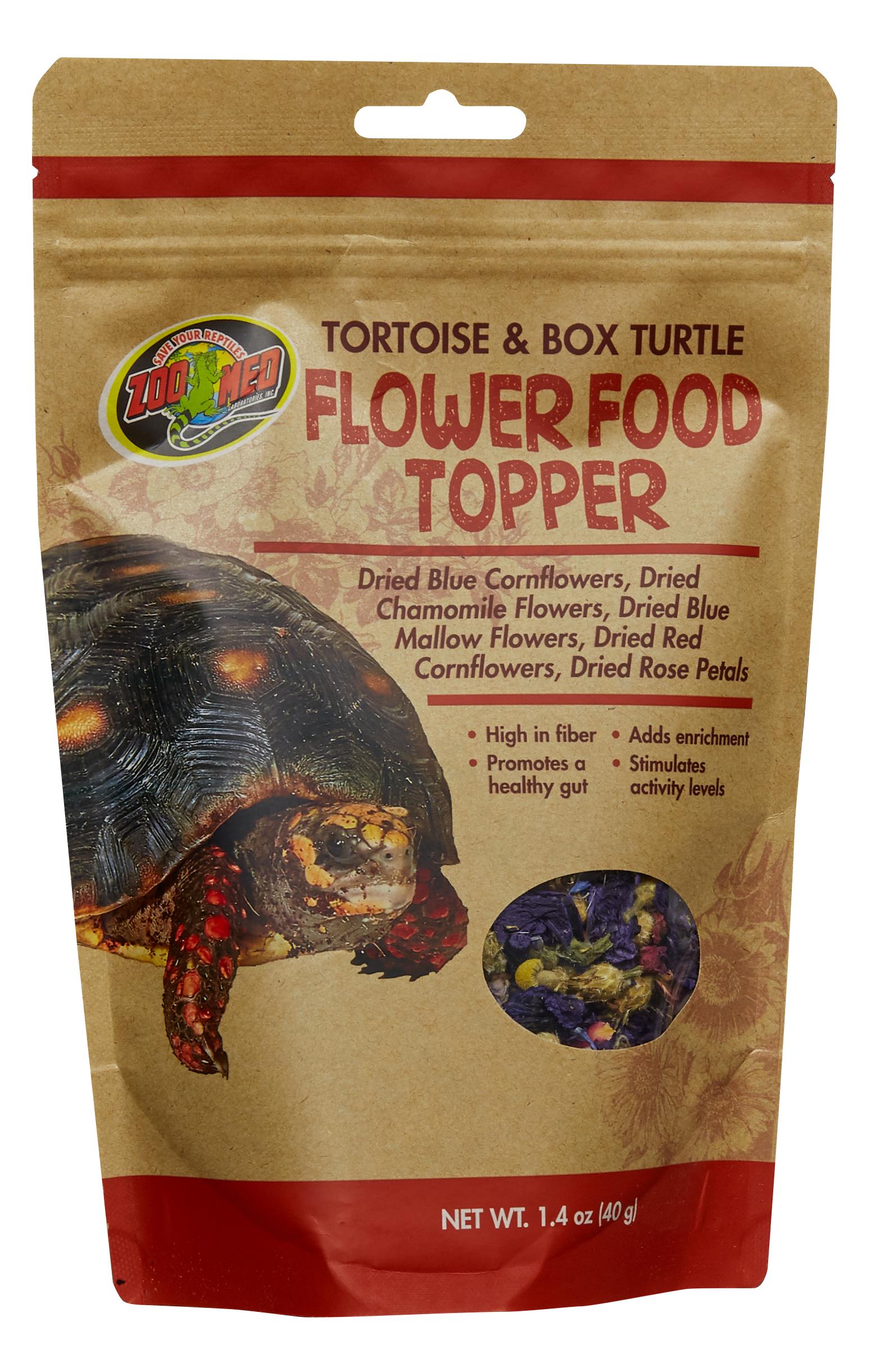 Zoo Med Laboratories Flower Blend Freeze-Dried Tortoise and Box Turtle Food Topper - 1.4 Oz  