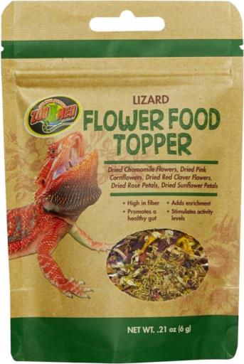 Zoo Med Laboratories Flower Blend Lizard Freeze-Dried Food Topper - .21 Oz  