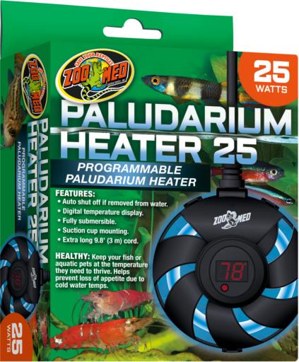 Zoo Med Laboratories Submersible Programmable Paludarium Heater with Digital Temperature Display - 25 Watt  