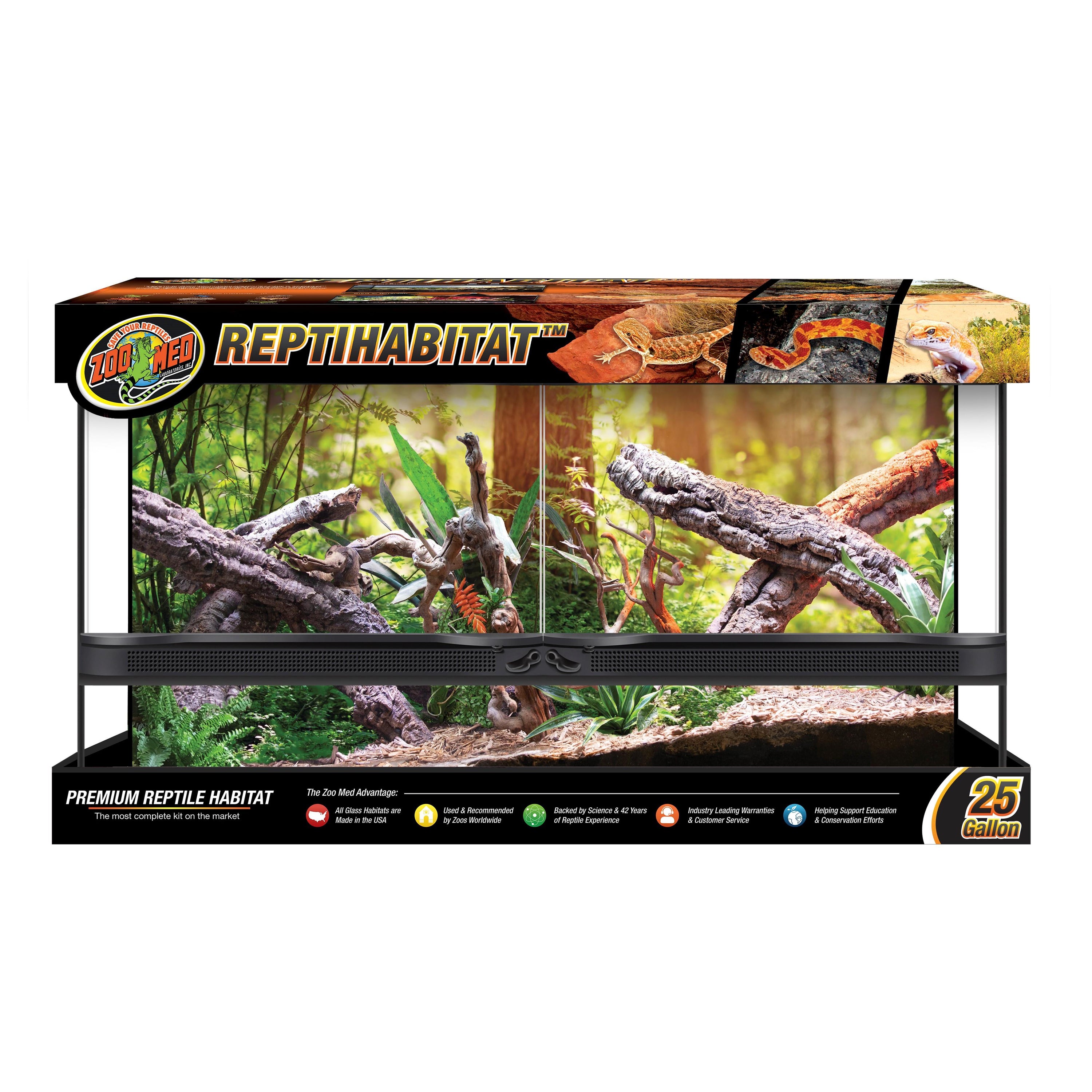 Zoo Med Laboratories Double Door Naturalistic Reptile Terrarium - L:30