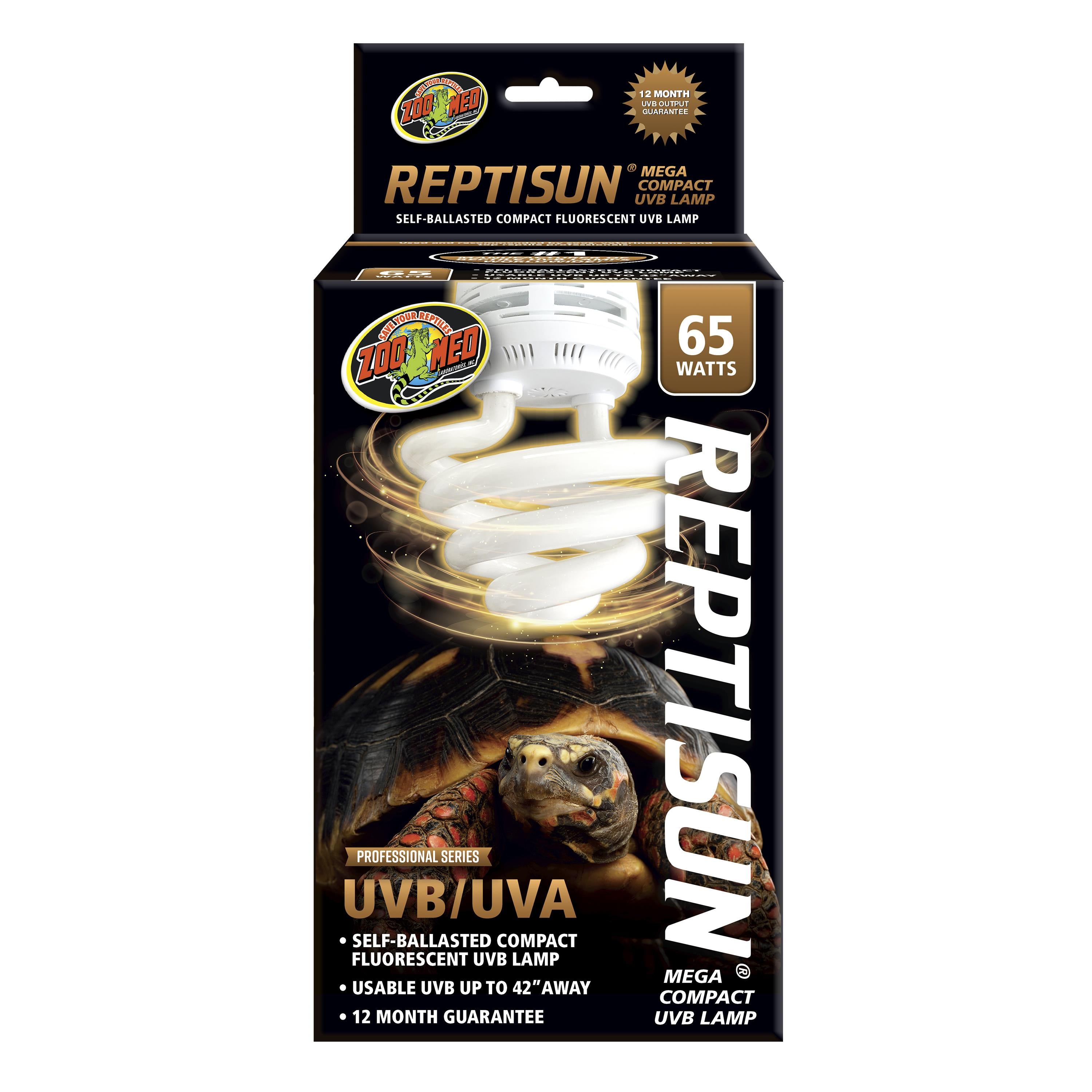 Zoo Med Laboratories ReptiSun Mega Compact UVB/UVA Reptile Fluorescent Bulb - 65 Watt  