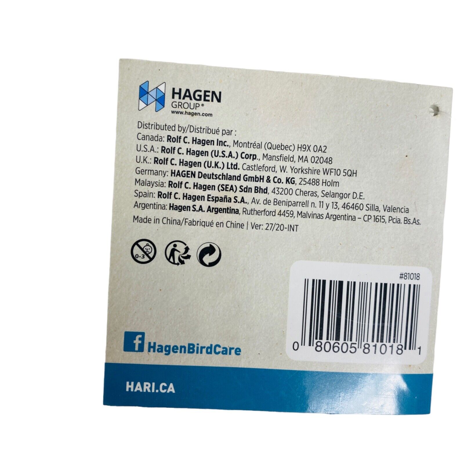 Hagen Hari Smart Play Enriched Mini Pinata with Chain Parrot Bird Toy