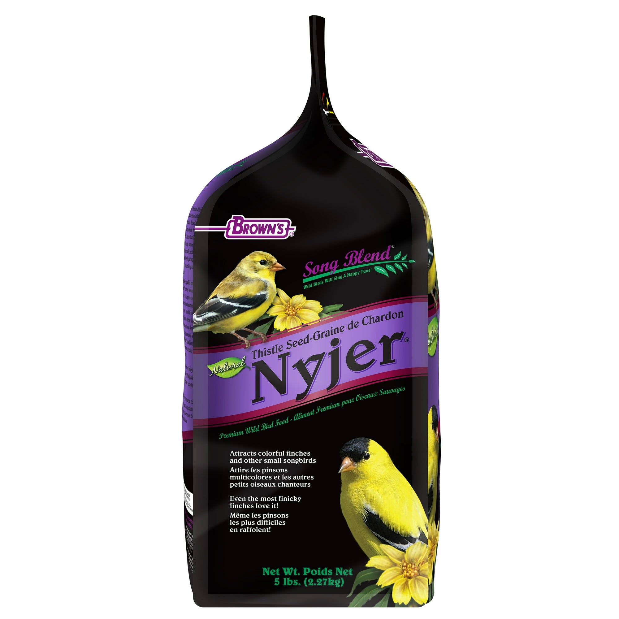 F.M. Brown's Song Blend Nyjer Thistle Seed Wild Bird Food - 5 Lbs - Case of 6