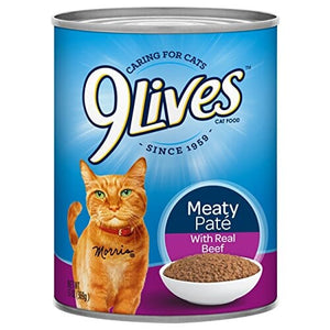 9Lives Beef Dinner Canned Cat Food - 13 Oz - Case of 12