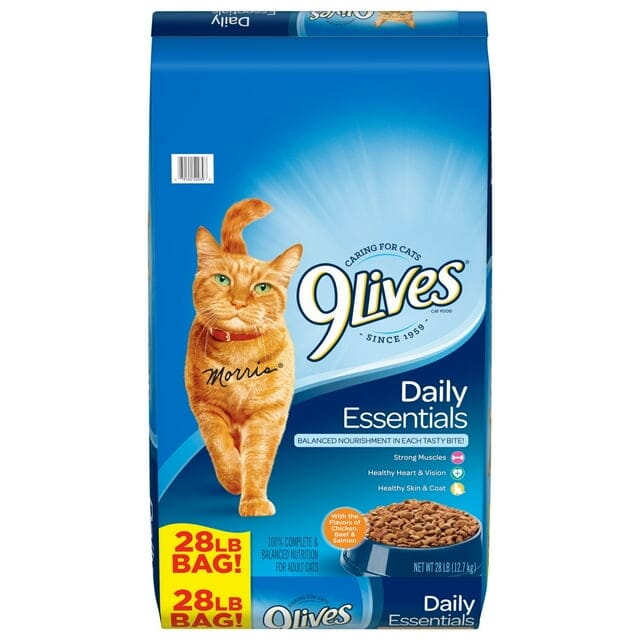 9Lives Daily Essentials Chicken Beef and Salmon Dry Cat Food - 28 Lbs Default Title