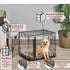 Midwest I-Crate Single Door Metal Folding Dog Crate with Divider Panel - 18" X 12" X 14" Inches  