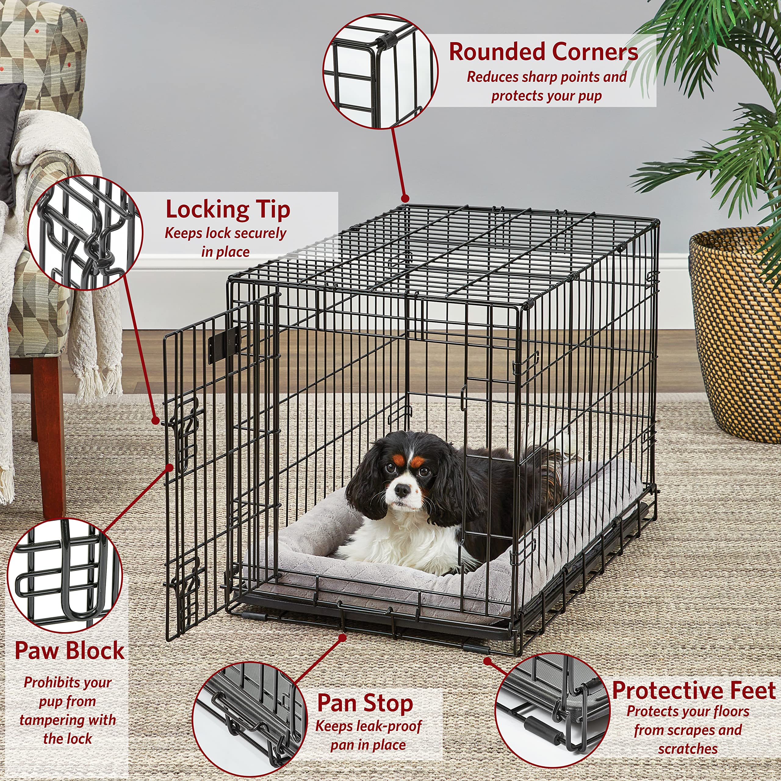 Midwest Contour Metal Folding Double Door Dog Crate - 30