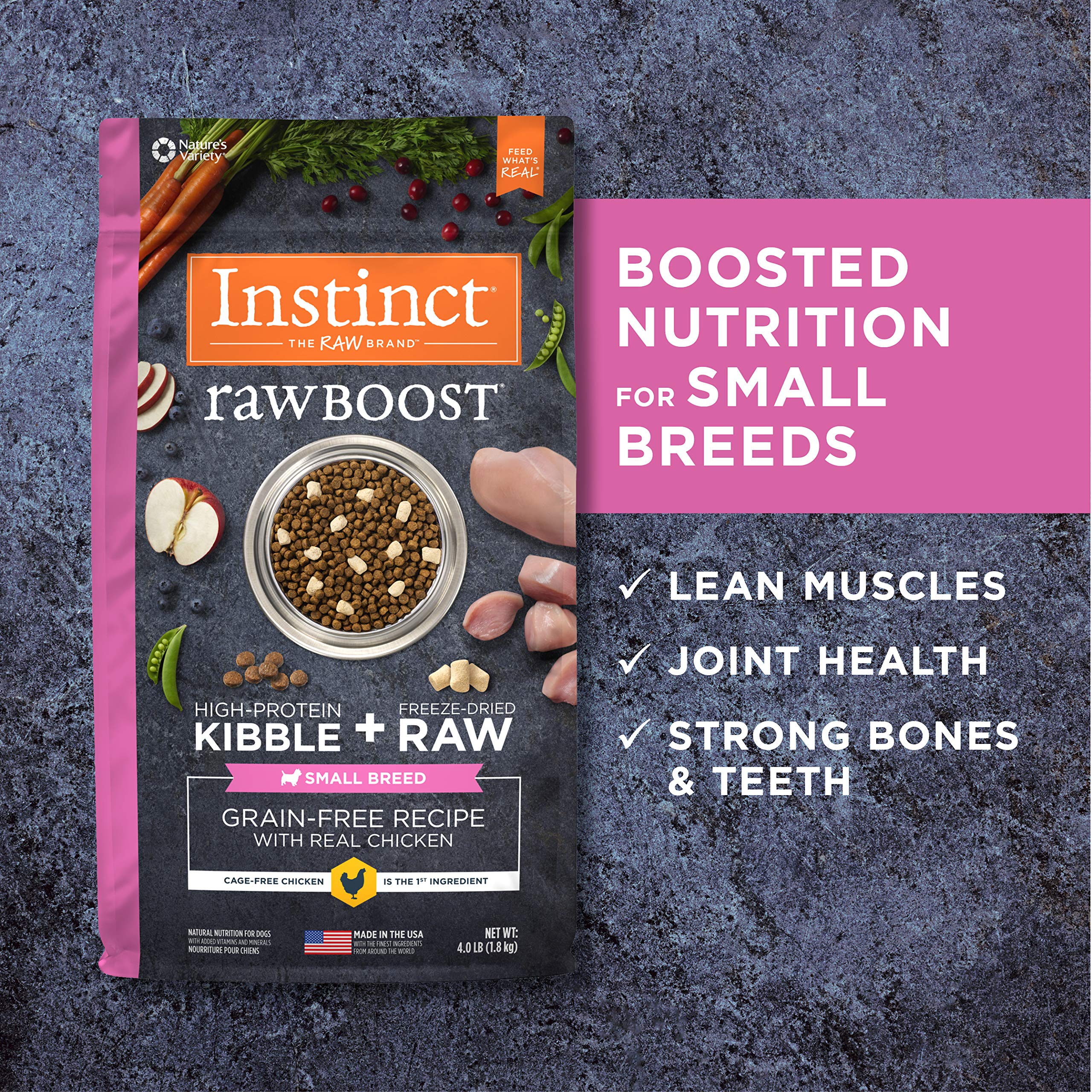 Instinct Raw Boost Grain-Free Chicken Small-Breed Dry Dog Food - 4 Lbs  