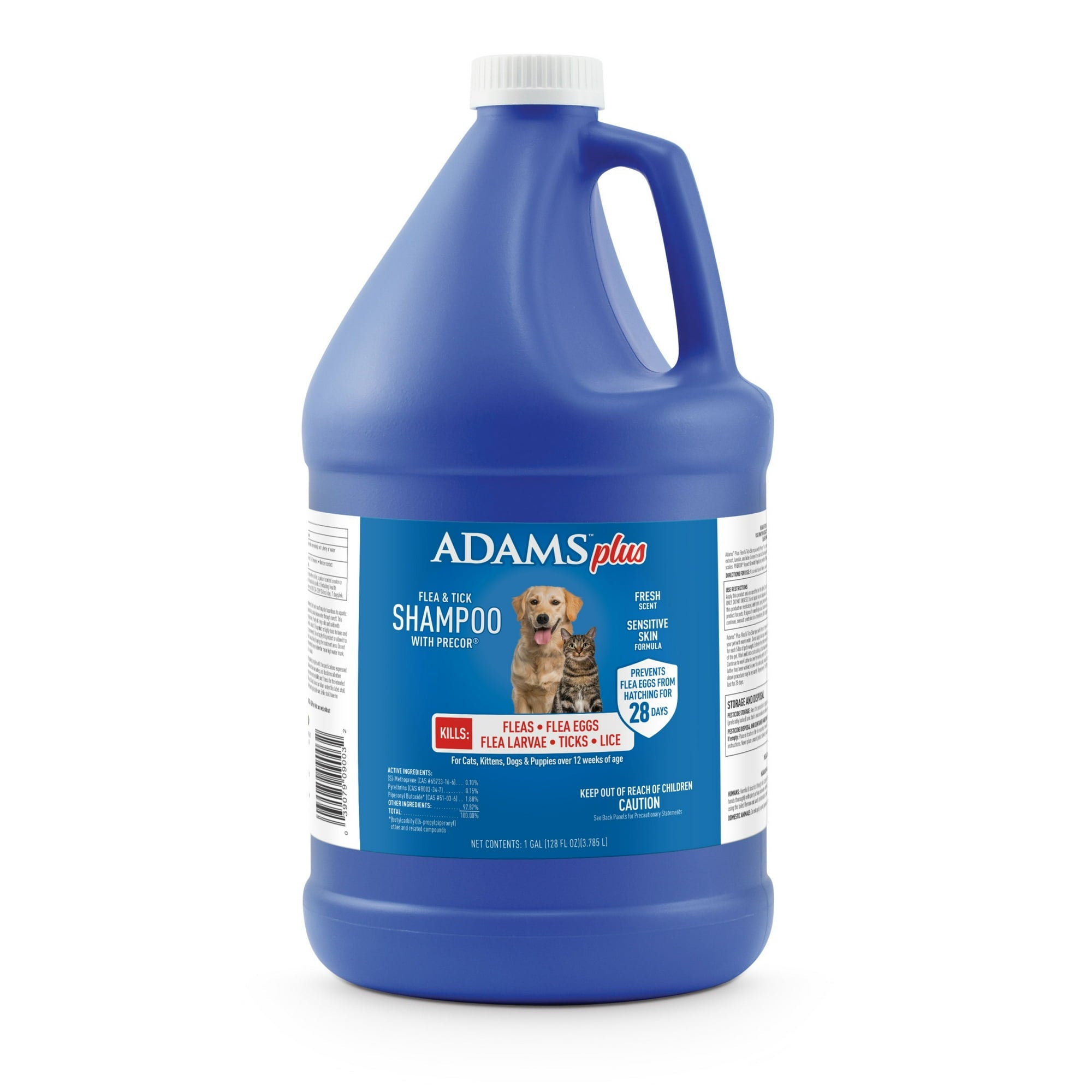Adams Plus Flea and Tick Shampoo with Precor for Cats and Dogs - 1 Gallon