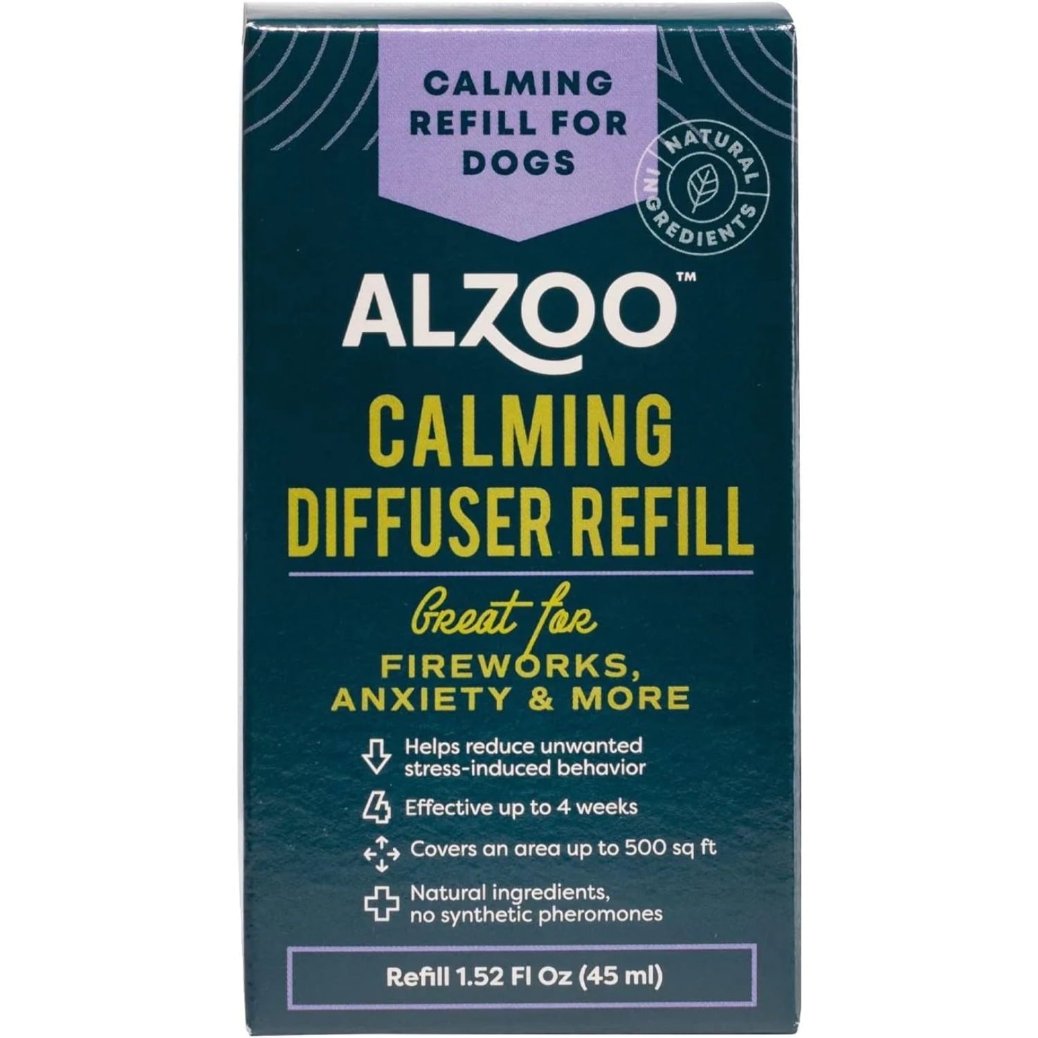 Alzoo All-Natural Calming Plug-in Diffuser for Dogs - Refill - 1.52 Oz