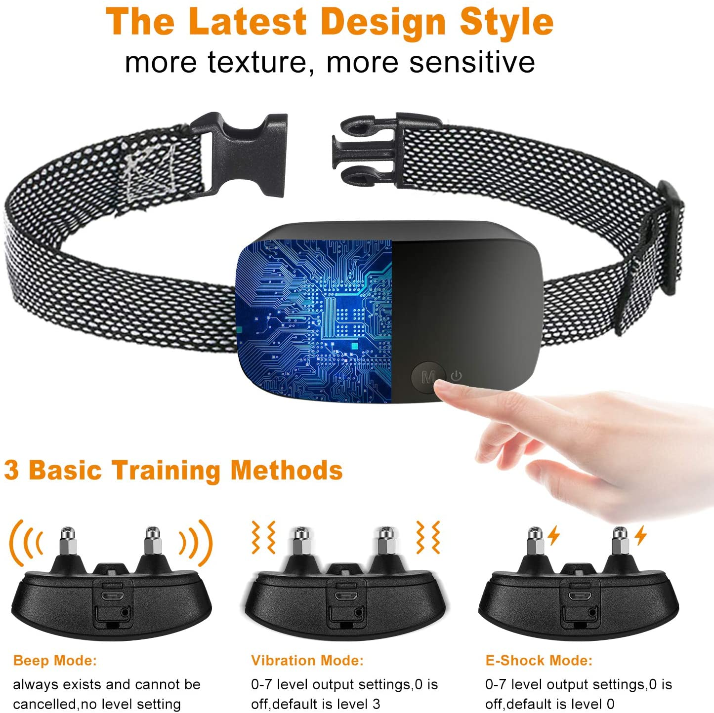 Pet Life ® Evolution LED 7-Level Vibration and Sound Smart Anti-Bark Dog Collar  