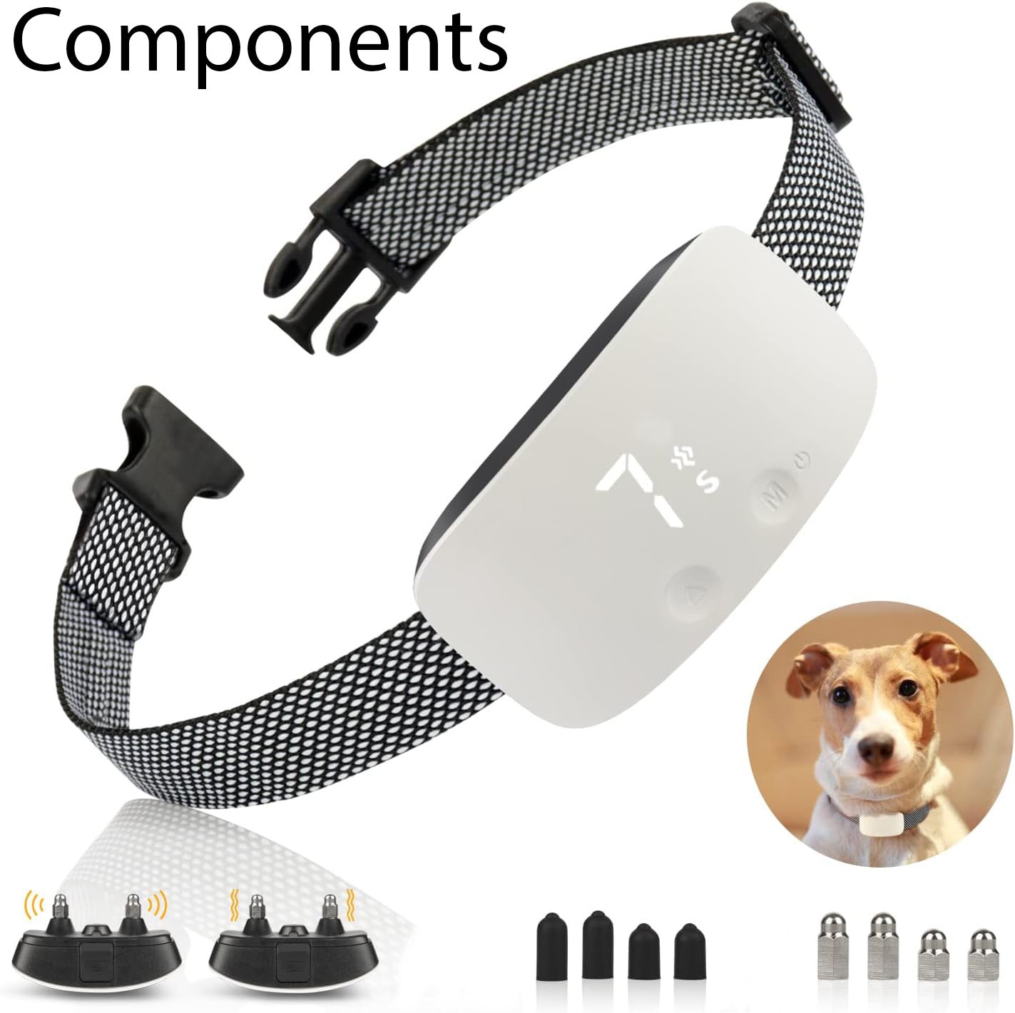 Pet Life ® Evolution LED 7-Level Vibration and Sound Smart Anti-Bark Dog Collar  