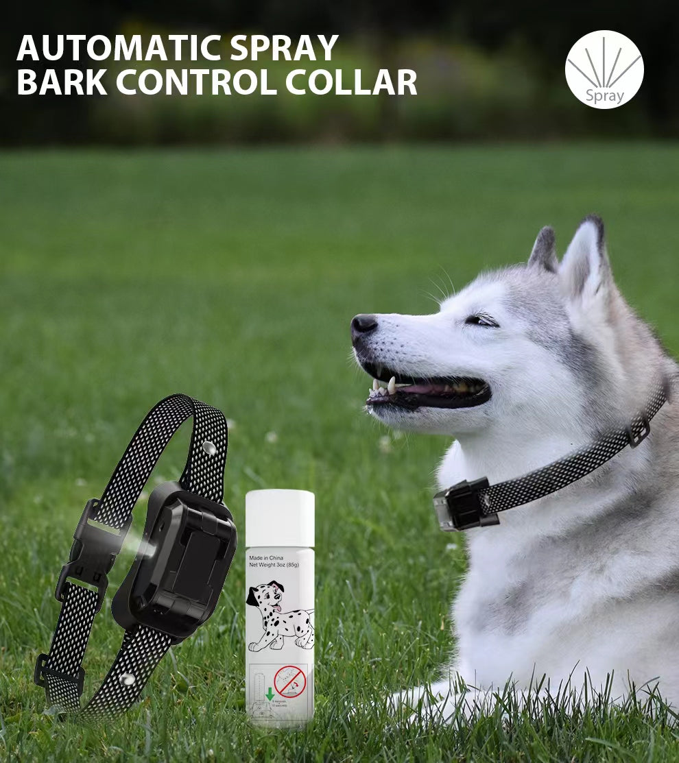 Pet Life ® Bark-Myst 3-Level Sensitivity of Spray and Tone Anti-Bark Dog Collar  