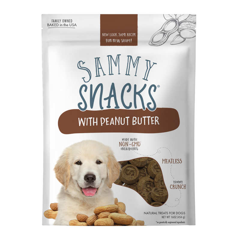 Ancestry Sammy Snacks Peanut Butter Crunchy Dog Biscuits Treats - 16 Oz  