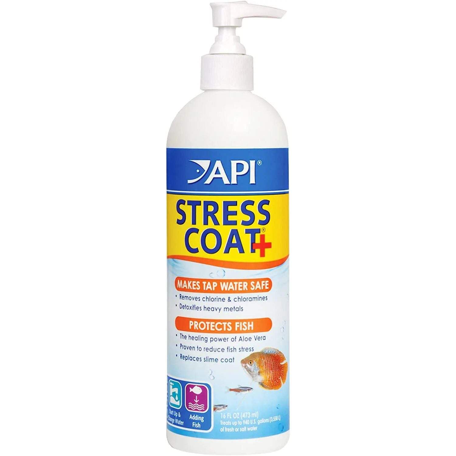 API Stress Coat Aquarium Water Conditioner with Pump - 16 Oz