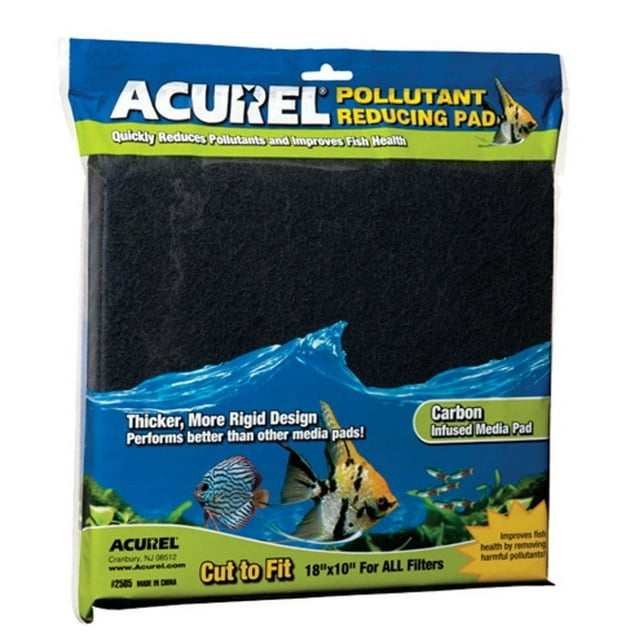 Acurel LLC Pollutant Reducing Aquarium and Pond Filter Media Pad - 10X18