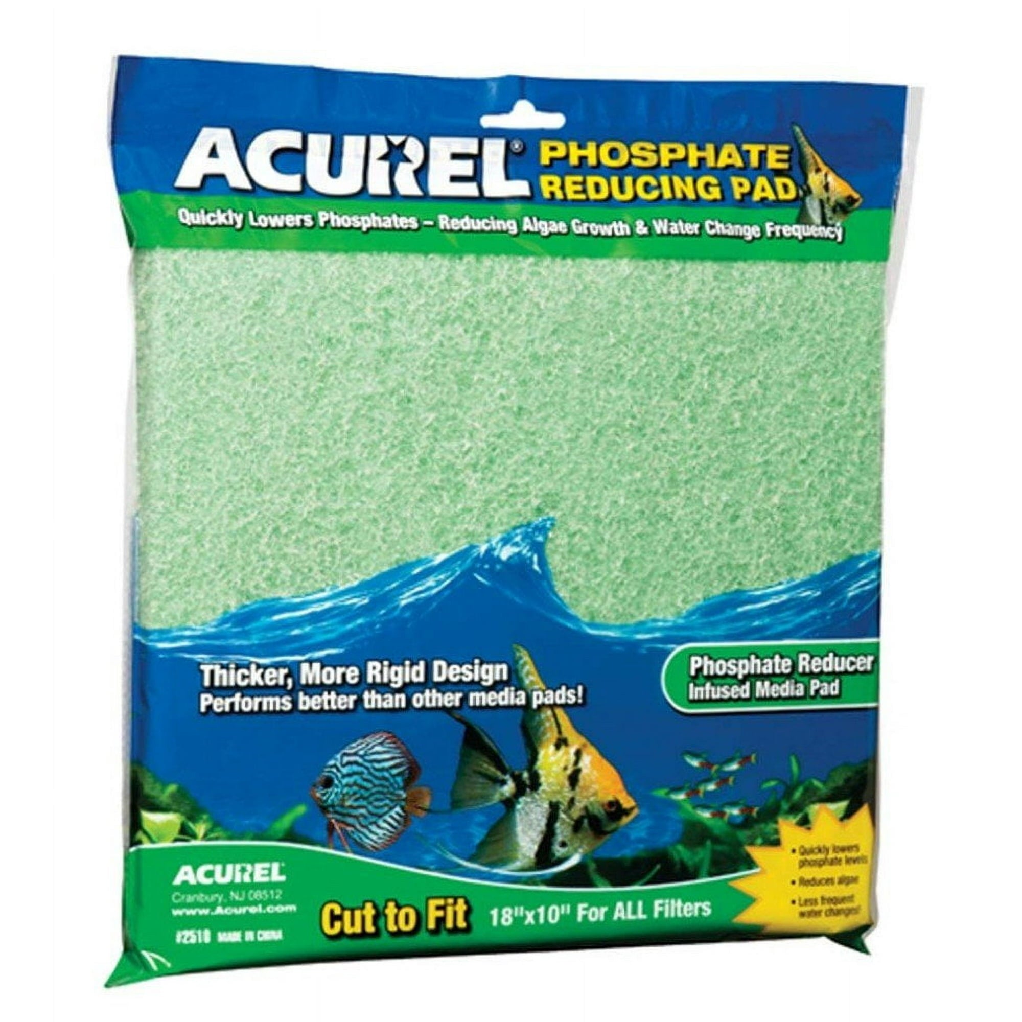 Acurel Cut to Fit Phosphate Reducing Aquarium Filter Media Pad - 10X18