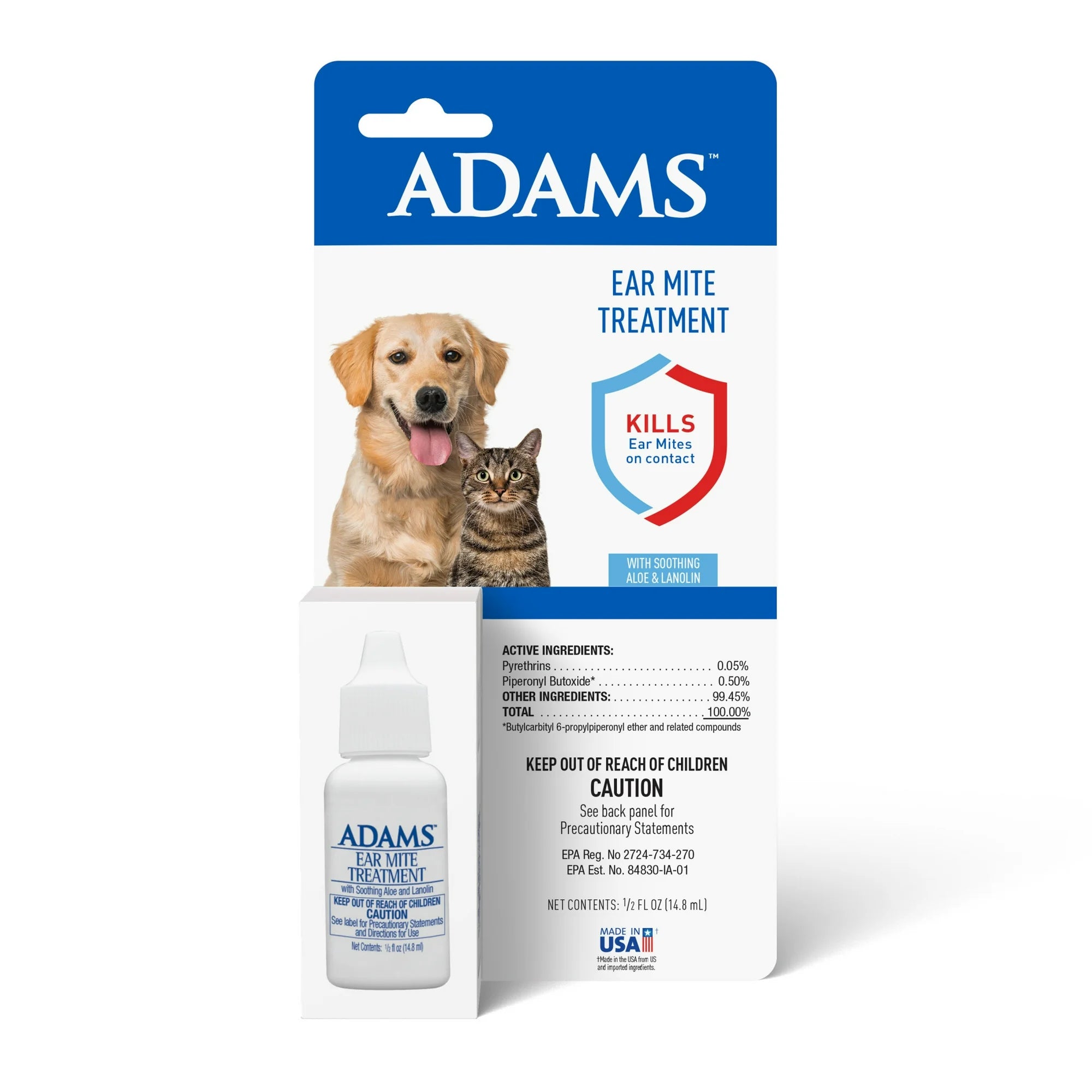 Adams Ear Mite Treatment Dog Ear Care - .5 Oz