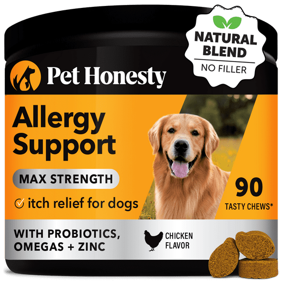 Pet Honesty Allergy Support Max-Strength Skin and Allergy Relief Chicken Flavor Soft Chew Dog Supplements - 9.5 Oz Default Title