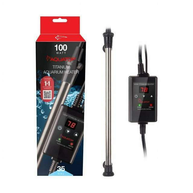 Aquatop Submersible Titanium Heater and External Thermostat with Digital Controller - 100 Watt