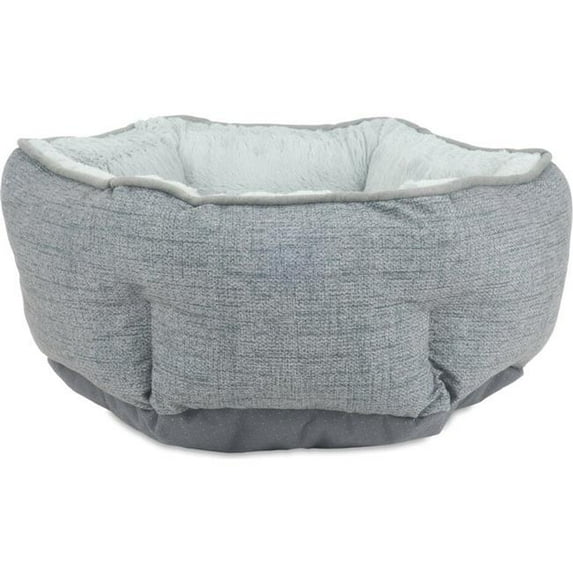 Arlee Jake Hexagon Pet Bed - Gray - Medium - L:23 X W:23 X H:9