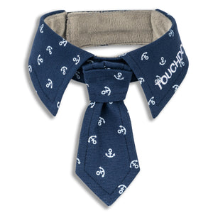 Touchdog ® Navy Pattern Easy-Adjustable Velcro Designer Accessory Fashion Dog Necktie