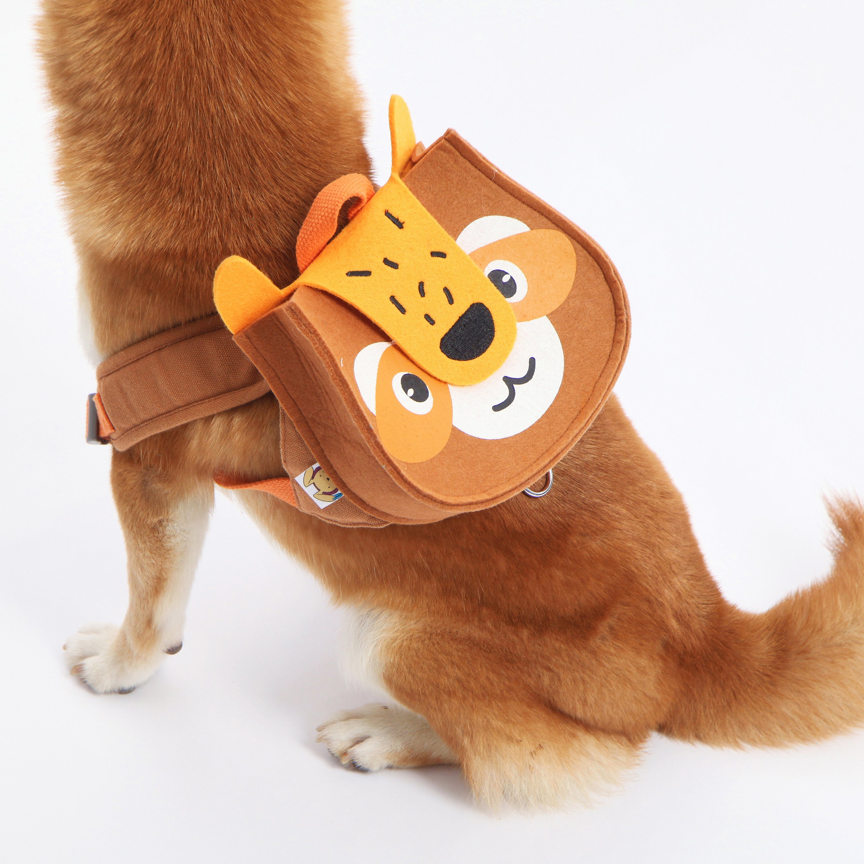 Touchdog ® Lion Designer Large-Pocketed Velcro Dog Backpack and Harness  